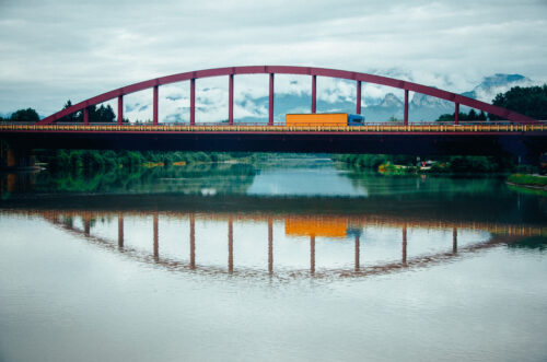 truck on bridge